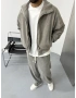 Gri Premium Oversize İçi Astarlı Ceket