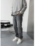 Gri Eskitme Bol Kalıp Baggy Jean