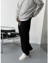 Siyah Basic Şardonlu Baggy Eşofman