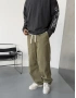 Haki Premium Gabardin Kargo Cepli Baggy