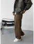 Kahve Gabardin Ekstra Bol Baggy Pantolon