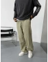 Yeşil Gabardin Ekstra Bol Baggy Pantolon