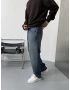 Eskitme Mavi Premium Baggy Jeann