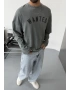Antrasit Yıkamalı Wanted Oversize Kollu Sweat