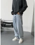 Buz Mavi Loose Bol Kalıp Baggy Jean