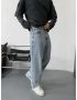 Buz Mavi Loose Bol Kalıp Baggy Jean
