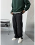 Eskitme Siyah Premium Baggy Jeann
