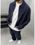 Lacivert Premium Kumaş Casual Takım