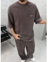 Kahve Premium Yıkamalı Oversize Eşofman Takım