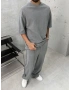 Gri Premium Yıkamalı Oversize Eşofman Takım