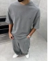 Gri Premium Yıkamalı Oversize Eşofman Takım