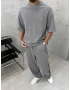 Gri Premium Yıkamalı Oversize Eşofman Takım