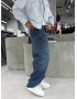 Mavi Eskitme Bol Kalıp Baggy Jean