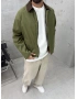 Yeşil Oversize Yaka Detay Ceket