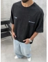 Passion Siyah Yıkamalı Oversize T-Shirt