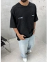 Passion Siyah Yıkamalı Oversize T-Shirt