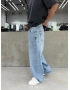 Buz Mavi Yıkamalı Denim Süper Baggy