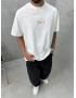 Beyaz Stüdio Oversize T-Shirt