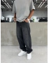Eskitme Siyah Çizgi Detay Baggy Jean