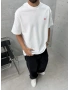 XV Beyaz Baskılı Oversize T-Shirt