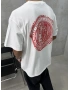 XV Beyaz Baskılı Oversize T-Shirt