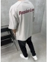 Passion İce Gri Yıkamalı Oversize T-Shirt