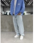 Buz Mavi Loose Bol Kalıp Baggy Jean