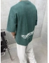 Yeşil Baskılı Yıkamalı Oversize T-Shirt