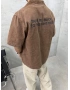 Kahve Yıkamalı Oversize Kısa Kollu Gömlek