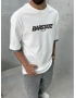 Beyaz Barstate Oversize Kol Detay T-Shirt