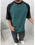 Barblock Yeşil Yıkamalı Oversize T-shirt