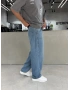 Mavi Blok Bol Kalıp Baggy Jean