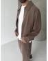 Kahve Premium Tensel Kumaş Ceket Takım