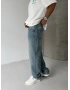Mavi Eskitme Street Bol Kalıp Baggy Jean