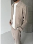 Krem Premium Tensel Kumaş Ceket Takım