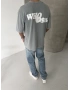 Gri Who Yıkamalı Oversize Tshirt