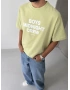 Yeşil Boys Crop Fit Oversize T-shirt