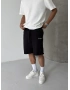 Siyah City Basic Bol Kalıp Şort