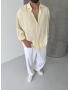 Sarı Premium Modal Kumaş Oversize Gömlek