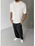 Beyaz Modal Kumaş Regular T-shirt