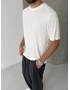 Beyaz Modal Kumaş Regular T-shirt