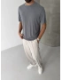 Gri Modal Kumaş Regular T-shirt