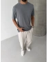 Gri Modal Kumaş Regular T-shirt