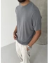 Gri Modal Kumaş Regular T-shirt