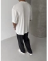 Beyaz Modal Kumaş Oversize T-shirt