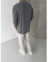 Gri Modal Kumaş Oversize T-shirt