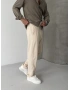 Krem Regular Kalıp Keten Baggy
