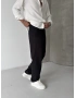 Siyah Regular Kalıp Keten Baggy