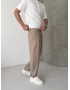 Sütlü Kahve Retro Tensel Pileli Baggy