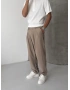 Sütlü Kahve Retro Tensel Pileli Baggy